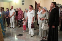 Освящение иконы Божией Матери "Одигитрия", написанной на средства Ассоциации такси г.Хабаровска. Спас-Преображенский собор - Храм преп. Серафима Саровского. 31 июля 2011г.